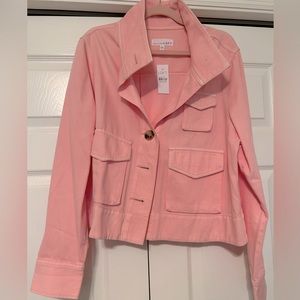 Loft Denim Utility Jacket in pink